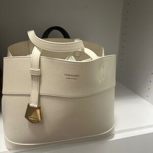 Ferragamo leather bucket bag